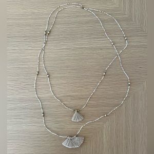 Boho tassel long beaded necklace